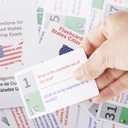 3 x US Citizenship Test Flashcards Set 2025, Civics Test Flash Cards American Government Assessment Preparation with 100 Civics Questions & Answers for Naturalization Exam