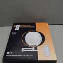 5000mAh Rechargeable Wall Mounted Lighted Makeup Vanity Mirror, Double Sided 1X 30X Magnifying Bathroom Mirror, 3 Color Lighting, Touch Screen Dimming, Extended Arm 360 Rotation Shaving Mirror (Brush Nickel)