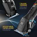 Cordless Hair Clippers for Men Beard Trimmers Kit with LED Display Rechargeable Haircut Grooming Shaver Gift for Men Women Barber Kids (Black)