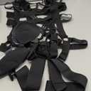 Lilosy Sexy Strappy Crisscross Cutout Underwire Garter Belt Lingerie Set Rave Outfits Large