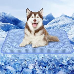 Dog Cooling Mat ,34*27 Super Thick & Comfortable Cooling Mat for Large Dog with Arc-Chill 3.0 & PCM Tech(Q-Max>0.5), Endothermic Color Changing&Dual Sided for All-Year Use, Portable for Pet Bed