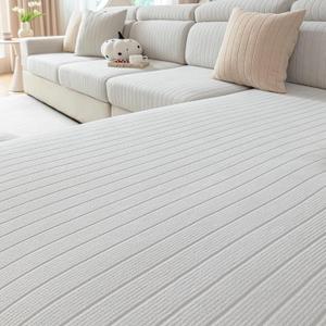 Sofa Cover Washable Sectional Couch Covers Sofa Slipcovers for 3 Cushion Couch Pet Friendly L Shaped Couch Protector for Dogs (Cream)