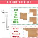 Christmas Stocking Holders, Metal Mantel Hooks Hanger Non-Slip Christmas Stocking Hooks for Fireplace Mantle Christmas Party Decoration (Silver-6pcs)