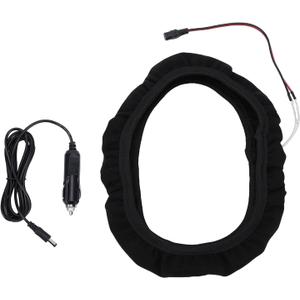 ZJchao Heated Steering Wheel Cover, Steering Wheel Heater, Automotive Hand Warming Protector, Fast Heating Anti Slip Universal Fit for Winter Driving Sedans, Suvs, and Trucks