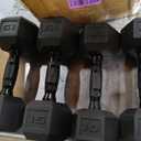 CAP Barbell Rubber Coated Hex Dumbbell Set with Storage Rack |  Options, Space-Saving Vertical Compact Storage for Home Gym Strength Training, Size: 150 lb - Set, Style: Black Handle