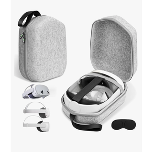 sarlar Hard Carrying Case Compatible with Meta Quest 3S/Quest 3/Oculus Quest 2/Vision Pro Official Original/Elite Strap VR Headset and Controller Accessories, Suitable for Travel and Home Storage