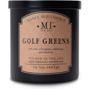 Manly Indulgence Golf Greens Scented Candles for Men, 2 Wick, 16.5 oz, Premium Soy Blend Wax, 60H Burn, Candles for Home Scented - Made in The USA