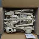 HBSTK 2 Pack 40 Inches 300 LED Light Up Halloween Skeleton Full Body Posable Movable Jonints for Halloween Decoration Dcor