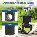 DUMPMAN RV Sewer Gate Valve, Shut Off Valve with Leak-proof Cap, Twist-on Sewer Hose Valve, Fit for 3" Drain Pipe