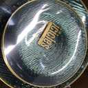 Icicles Plates Green Gold Rim Combo 7"+10" Case of 96 (4 packs x 24)