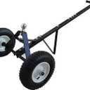 Fouwick 650LBS Capacity Trailer Dolly, 1-7/8” Hitch Ball with 12” Pneumatic Tires, Black Powder Coated Steel Trailer Mover Dolly, White Wheel Heavy Duty Trailer Mover for Utility Trailer