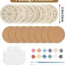 Temlum Wooden Coasters Painting Kit, Paint You Own Coaster Wooden Painting Craft Kit for Adults and Beginners Art Craft Supplies (Barn Quilt)