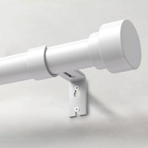 Heavy Duty Curtain Rods for Windows 66 to 120 Inch, 1 Inch Adjustable White Curtain Rod Set with Easy Installation and Modern Design (A1,White,30-120")