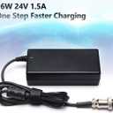 24V Scooter Battery Charger Compatible for Razor E100 E200 E200S E175 E300 E300S E125 E150 E500 PR200 E225S E325S MX350 MX400 Dirt Bike, Dirt Rocket, Pocket Mod, Sports Mod Power Supply Cord