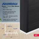 36″ L-Shaped PVC Door Bottom – Triple Vinyl Seals & Drip Cap – Fits 1-3/4″ to 2″ Doors – Fills 1/4″–1/2″ Gaps – Slotted Mounting Holes & Screws Included (White)