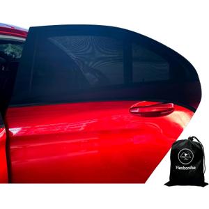2Pack car Side Window sunshades,Premium Rear Privacy Screens for Sedans,Double Layer Breathable Elastic Spandex mesh,Bug Insect Protection,Outdoor Camping Travel Essential(Max43.5 * 30.5")