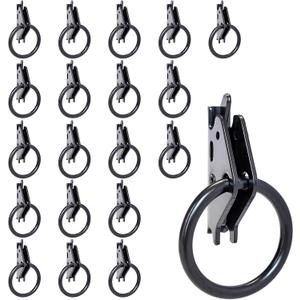 20 Pack Steel E-Track O Ring Tie-Down Anchors, Heavy-Duty 2in Diameter O-Ring - 1,500 lb Working Load Limit, Secure Cargo in Trucks, Enclosed Trailers, Flatbeds, RVs, Vans