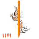 Stylus Pens for Touch Screens Power-Display Tablet Pen POM Tip Magnetic Digital Touch Pen Compatible with iPhone/iPad/Lenovo/and Other iOS/Android Smartphone and Tablet Devices (Orange)