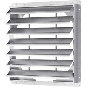 30 Inch Galvanized Shutter Exhaust Louver Vent, Automatic Gravity Shutter Louver Vent for Home Attics, Workshops, Barn, Greenhouse (Motor&Blades are not Included)