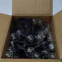 Brightown Outdoor String Lights, 50FT 25 G40 Bulbs Shatterproof Patio Lights, IP65 Waterproof Dimmable Hanging Connectable Globe LED Outdoor Lights for Backyard, Bistro, Porch, Deck, Balcony (Black)