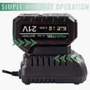 21V Battery Rapid Charger Base, Single Port Fast Charger Compatible 21V Lithium-Ion Battery, Charger Only Battery Not Included