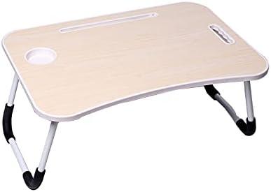 Folding Table On Bed,Bed Desk for Laptop,Foldable Tray Table,Portable Laptop Stand Foldable Desk,Reading Holder for Couch Sofa Floor Kids, 23.6x15.7x11 in,LightWalnut (Whitemaple)