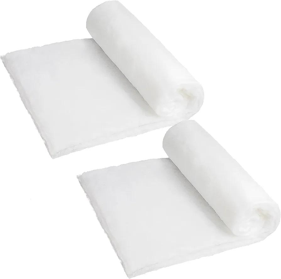 JOYIN Pack of 2 Christmas Snow Blanket Roll (91 cm x 243 cm) for Christmas Decoration, Under the Christmas Tree - Thick, White and Fluffy Artificial Snow Blanket for Holiday Decoration