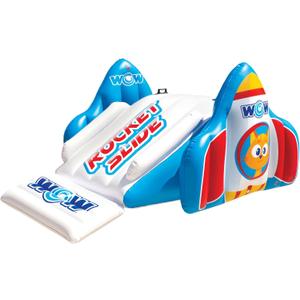 WOW Sports Rocket Slide Inflatable Pool Slide - with Built in Sprayer for Kids and Adults - Portable Pool Slides - Durable Vinyl