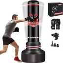 Heavy Punching Bag with Stand Adults Teens, 70" Freestanding Boxing Bags Kicking Bag Heavy Bag with Boxing Gloves and Electric Air Pump, Kickboxing Training Equipment Bags Thai Fitness Karate