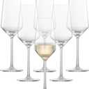 ZWIESEL GLAS Pure Champagne Glass (Set of 6), Champagne Flutes with Effervescent Point, Dishwasher-Safe Tritan Crystal Glasses, Made in Germany (10 Ounce)