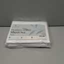 LuxClub Striped Sheets, 3 PC Striped Bed Sheets Twin Size for-Boys-and-Girls-Deep Pockets Wrinkle Free-Kids-Fitted Sheets Machine Washable Hotel Bedding (Twin, White)