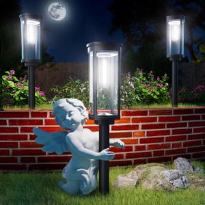 Solar Pathway Lights Outdoor Powered Waterproof 8 Pack Upgraded Solar Walkway Landscape Lighting Outside Driveway Light,Auto Dusk to Dawn On/Off for Yard Lawn Patio Decor (Cool White)