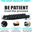 3 x Inspirational Quotes Wall Stickers for Office: Motivational Gym School Classroom Garage Bedroom Vinyl Art Wall Decals - Be Patient Trust The Process 25" X 7" (Small)