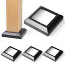 Post Base Cover, Split Type Skirt for Indoor/Outdoor Iron Deck Railing Decorative Covers (4, Post-5.5" Base-8.7")