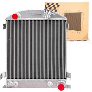 Radiator for 1930 1931 1932 Ford Model A Hi-Boy Hot Rod Chopped Chevy V8 Engine, 3Row Aluminum Radiators