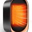 Space Heater, Portable Heater for Indoor Use, Small Electric Heaters with Overheat & Tip-Over Protection, Mini Desk Heaters for Office Bedroom Bathroom, Compact & Efficient Heating, Black