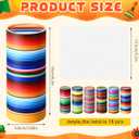 18 Pack Mexican Tissue Box Cover Bulk Colorful Stripes Car Tissue Holder Round Travel Tissues Boxes Taco Tuesday Decorations for Car Cup Holder Bathroom Living Room(Mexican)