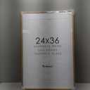 24x36 Poster Frame, USA-Sourced Oak Wood Picture Frame with HD Tempered Glass, Handcrafted Rounded Corner 24 x 36 Wooden Frames Matted to 20x30 Photos, Horizontal or Vertical Wall Display, Natural Color