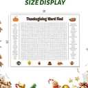 3 x 2Pcs Jumbo Christmas Word Search Poster, Giant 2 * 3FT Wall Game, 50 Words Fun Holiday Activity Poster, Family Holiday Party Activity for Thanksgiving and Christmas