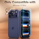 Fotbor [3+3 Pack for iPhone 17 Pro Screen Protector, Anti-Blue Light, [Eye Protection] 9H+ Tempered Glass with Camera Lens Protector