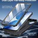 FNTCASE for Galaxy A17-5G Phone Case: for Samsung Galaxy A17 with [Built-in Screen Protector & Kickstand] [Military-Grade Drop Protection] Heavy Duty Protective Shockproof TPU Cell Phone Cover (Black)