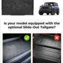 3W Ford Bronco Floor Mats & Cargo Liner & Back Seat Cover Custom Fit for 2021-2025 2026 Bronco 4 Door All Weather Custom Fit Ford Bronco Accessories (Not for Sport & Rubberized Floor)