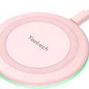 Yootech Wireless Charger,10W Max Wireless Charging Pad Compatible with iPhone 17/17 Pro/17 Pro Max/Air/16/15/14/13/SE 2022/12/11,Samsung Galaxy S25/S24/S23,for AirPods Pro 3(No AC Adapter) (Chalk Pink)