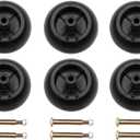 Lawn Mower Anti Scalp Deck Wheel Kit Set of 6 Compatible with Cub Cadet, John Deere, MTD & More Work with 38" 40" 46" 50" & More decks Replace# 753-04856A, 734-3058, 174873