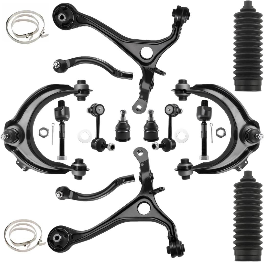 Front Lower Upper Control Arm w/Ball Joint for Acura TSX Base 2004-2008 Honda Accord DX 2003-2005 EX 2003-2007 LX 2003-2007 K80228 51210SDAA01 51210SDAA02 K640289
