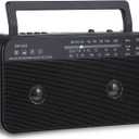 SEMIER Portable AM FM Shortwave Radio with Bluetooth Speaker Plug in Wall, 3X D Cell Batteries Or AC Power Transistor Radio with 2 Tone Mode, Double Loud Speakers, Support AUX/USB/TF Card Play