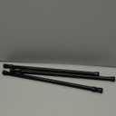 HAKIDZEL High Carbon Steel Tension Rod Multi Function Shower Curtain and Door Pole for Home Use Diameter Easy Tool Installation Black Finish