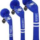 Scott Edward Golf Headcovers for Woods Set of 3 Fits Well Driver(460cc) Fairway Wood and Hybrid(UT),Beautiful and Interesting Patterns
