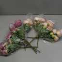 Geosar 8 Bundles Artificial Peonies Flowers Fake Silk Peony Bouquet Faux Peonies Flowers Bulk for Decoration Vase Floral Arrangements Wedding Party Table (Dusty Pink,Dusty Rose)