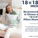 18x18 Pillow Inserts, Set of 2 Down Alternative Throw Pillows Insert for Bed, Sofa & Couch, Ultra Soft Fluffy Sleeping Pillow with 100% Cotton Cover
